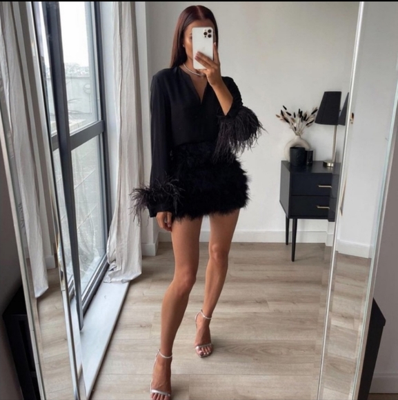 Zara Flowy Feather Blouse - Picture 7 of 10